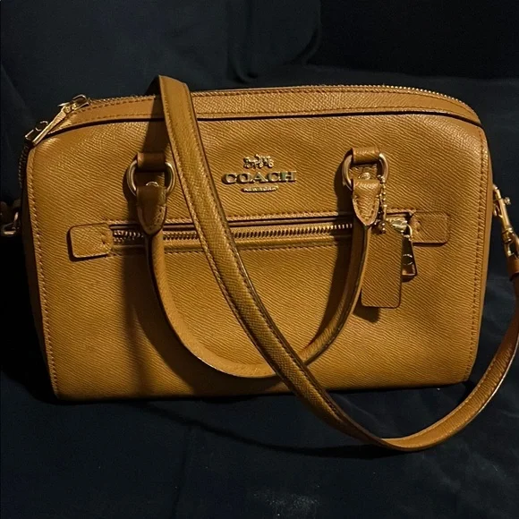 Coach Tan Leather Satchel with Gold Hardware - Picture 1 of 6